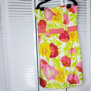 Lilly Pulitzer Women’s Floral Print Strapless Dress Size 12